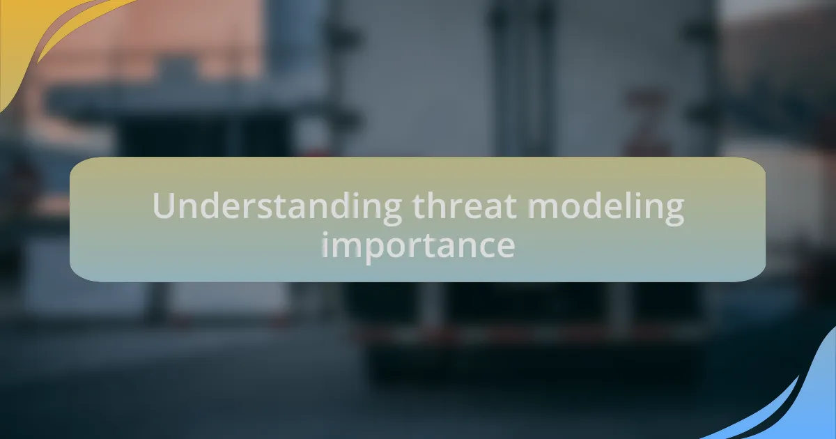 Understanding threat modeling importance